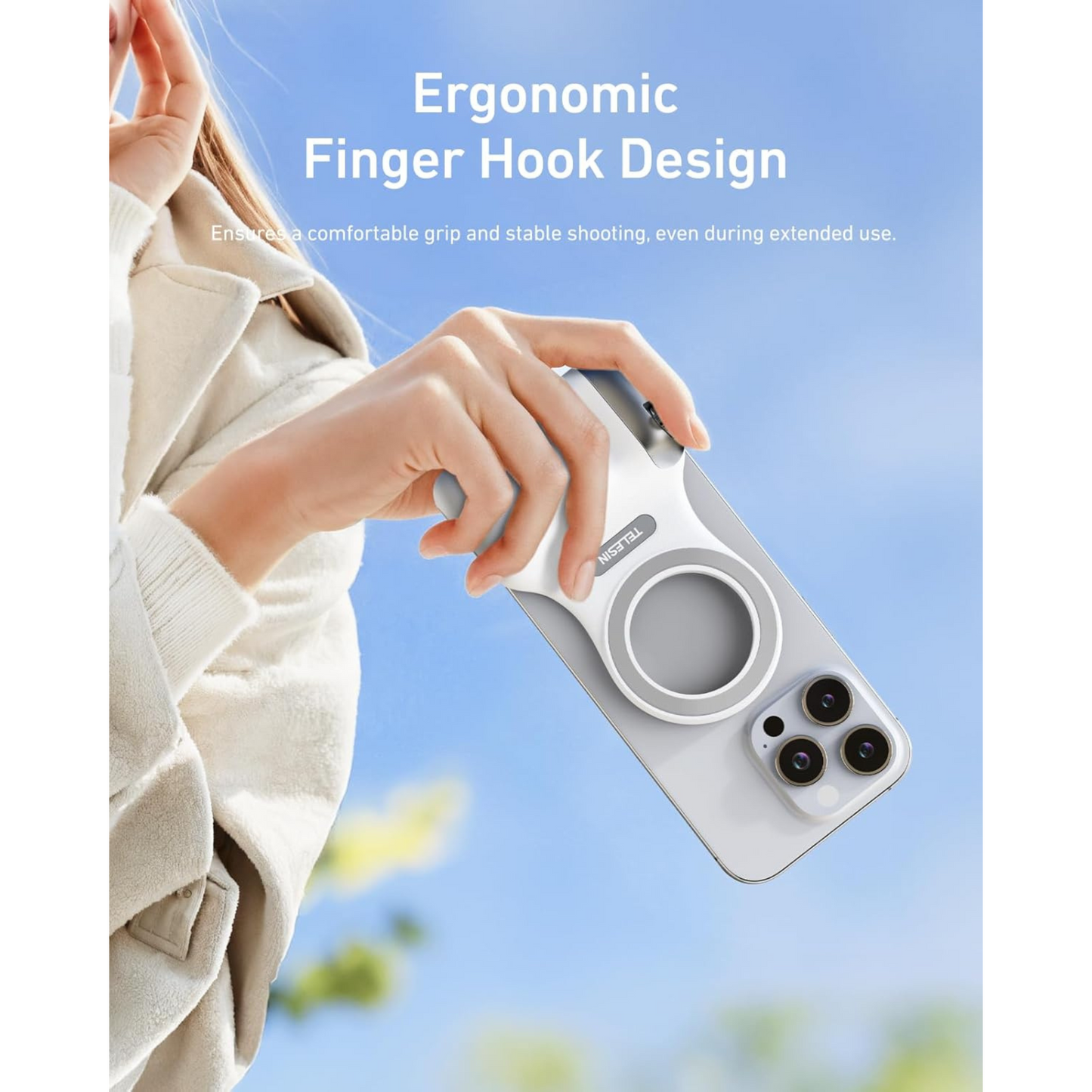 Fun Shot Magnetic Phone Camera DSLR Style Shutter Grip