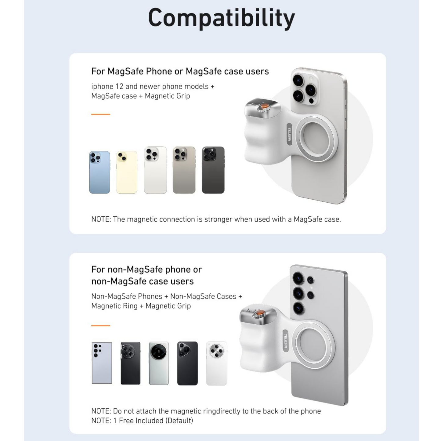 Fun Shot Magnetic Phone Camera DSLR Style Shutter Grip